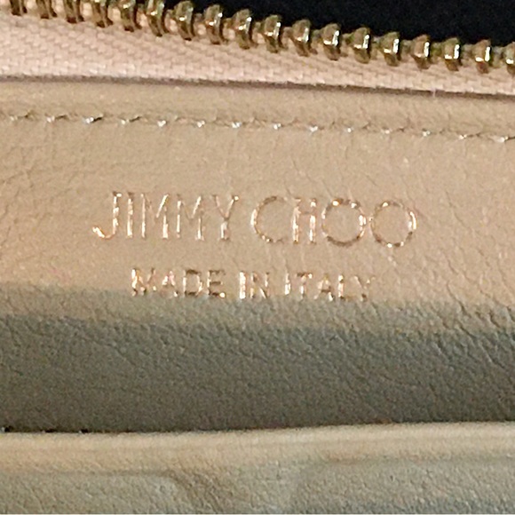 JIMMY CHOO Metallic Gold Lambskin & Silver and Gold Stars Continental Zip Wallet - Picture 11 of 17